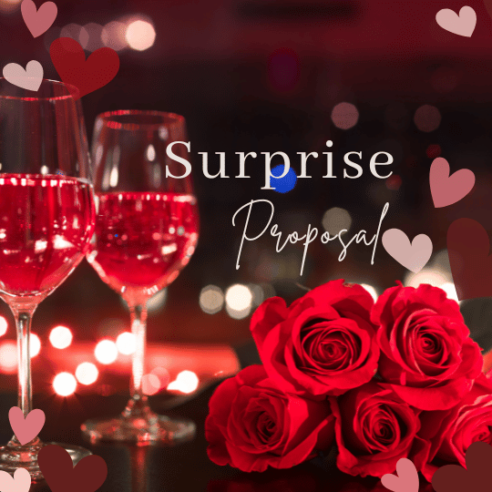 Surprise proposal decoration