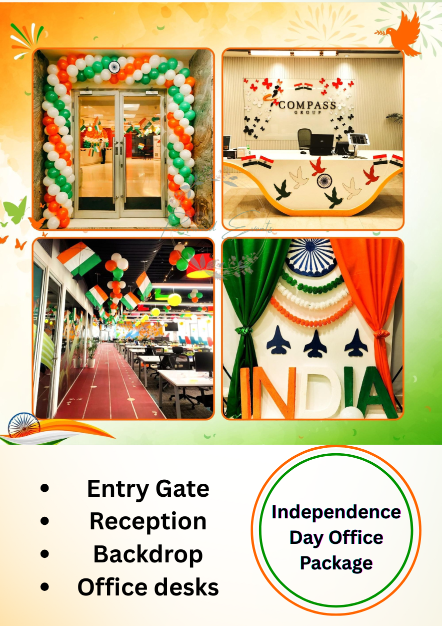 Independence Day Office Decoration Package – Tricolor Decoration for Corporate Spaces
