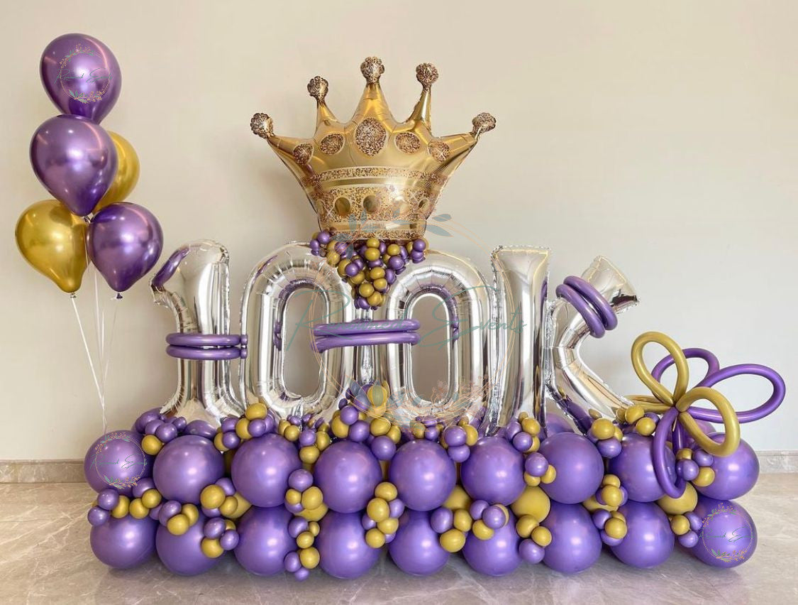 100K Milestone Balloon Bouquet Surprise Decor