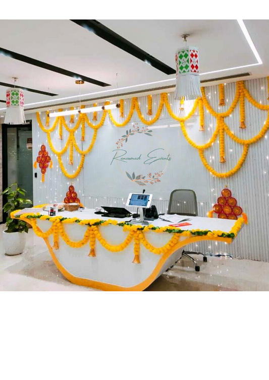 Office Reception Decoration for Diwali and Navratri