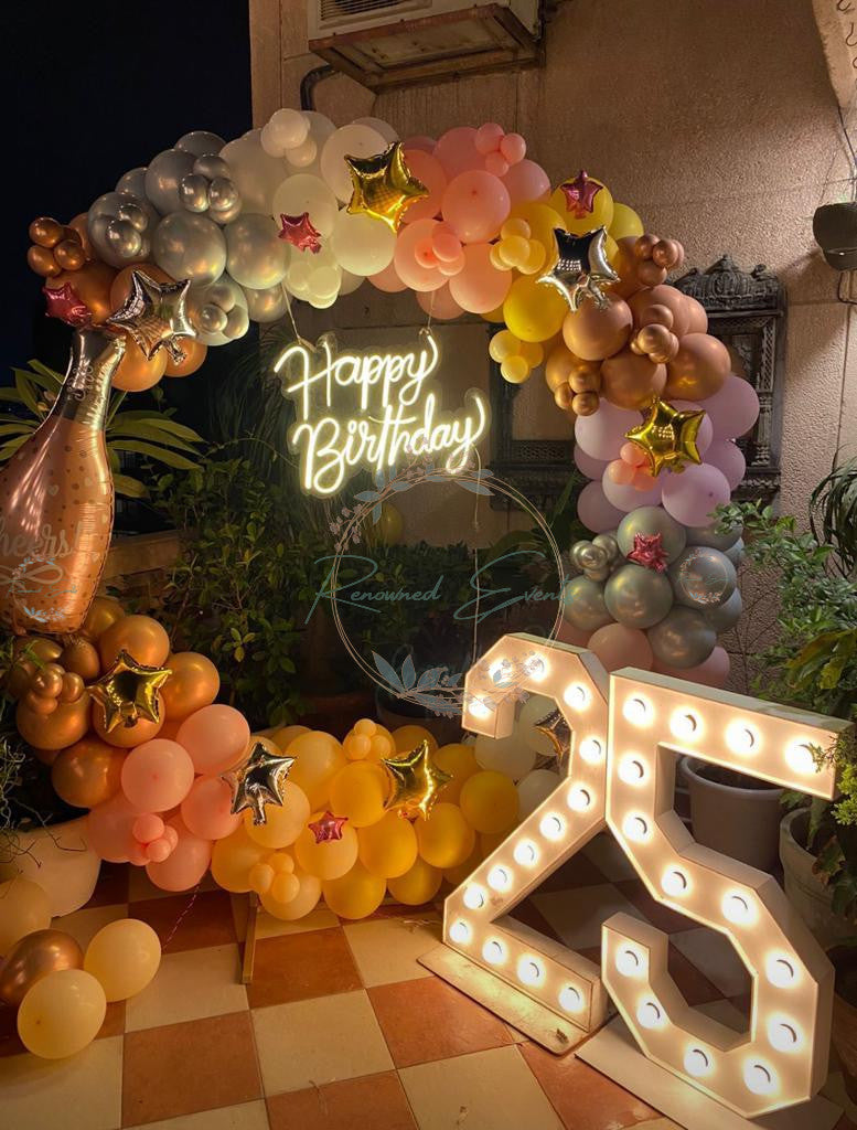 Balloon Decoration 25th Birthday Ideas For Wife Balloon Decoration