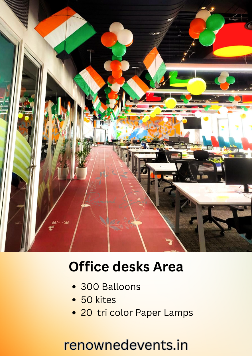 Independence Day Office Decoration Package – Tricolor Decoration for Corporate Spaces