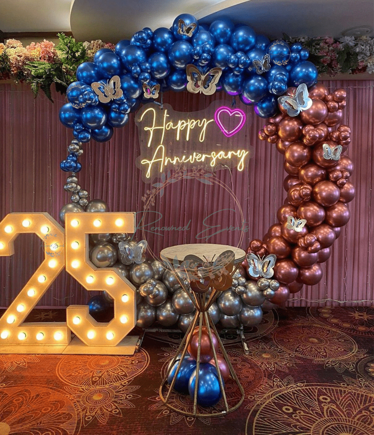 Anniversary Decoration with LED and Ring