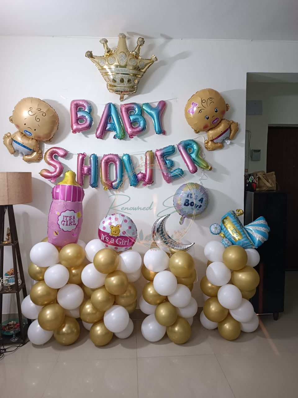 Baby Shower Decoration with Balloon Stand