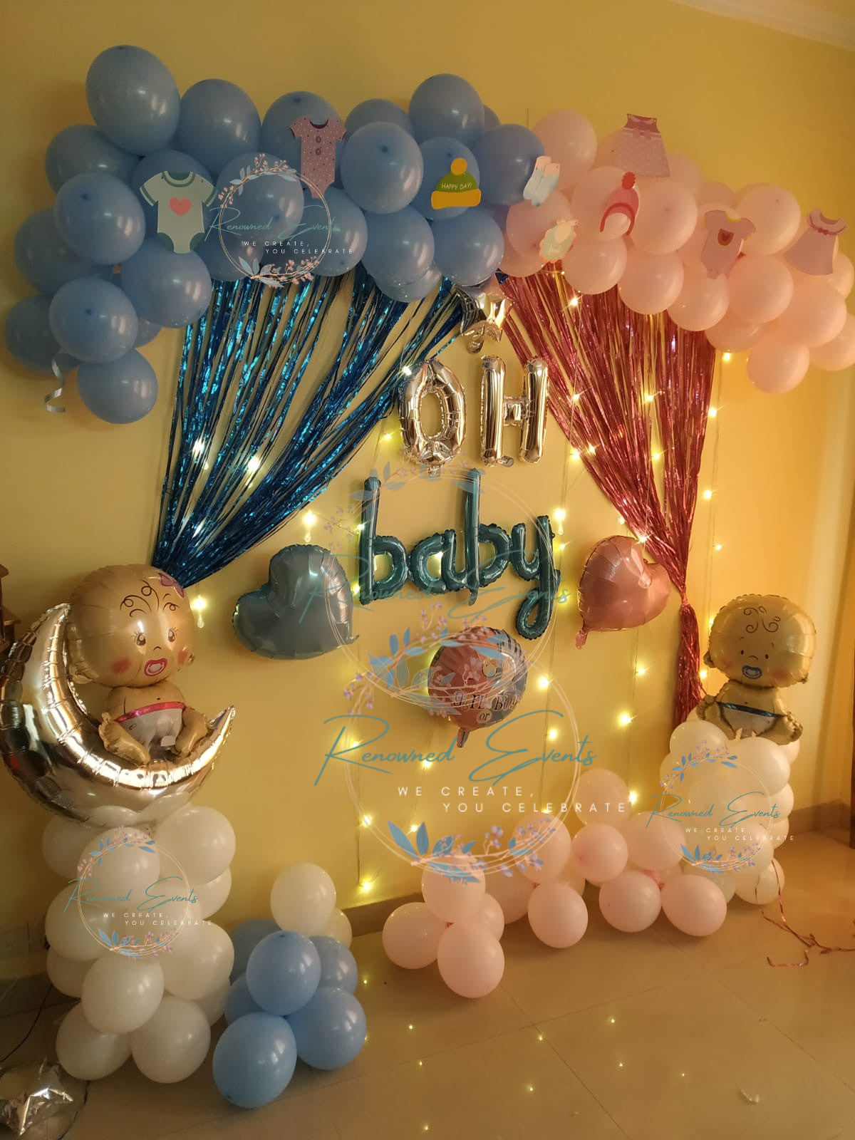 Baby Shower Decoration with Oh Baby Foil
