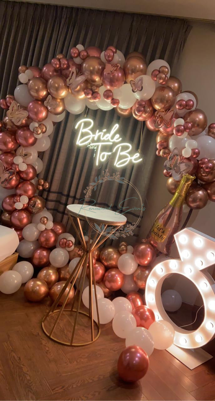 Bachelorette Party Decoration with ARCH, CAKE TABLE & LED