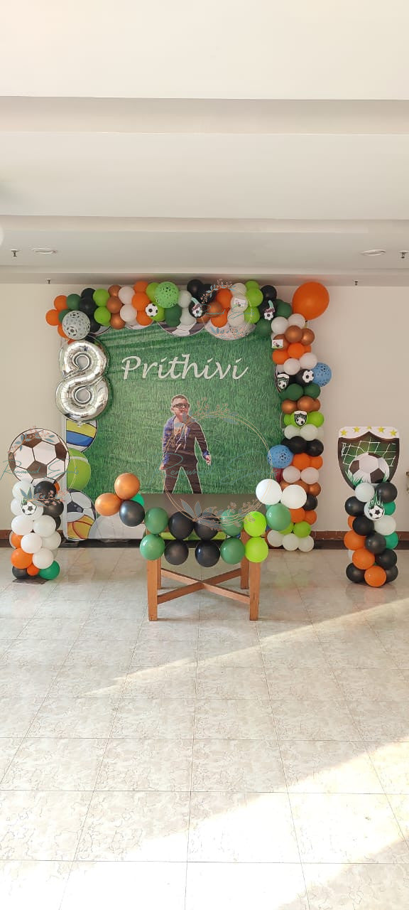 Backdrop with Football Theme for Birthday Decoration