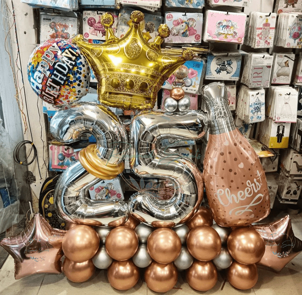 Balloon Bouquet with Age Number Foil
