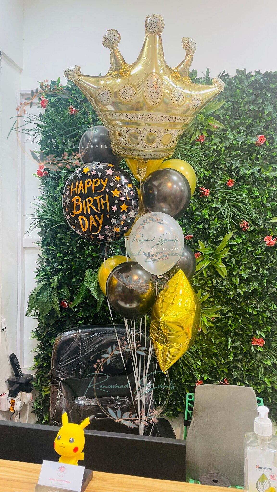 Balloon Bouquet with Happy birthday Floating Balloon