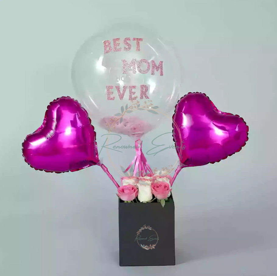 Balloons and Roses Box for Mother's Day