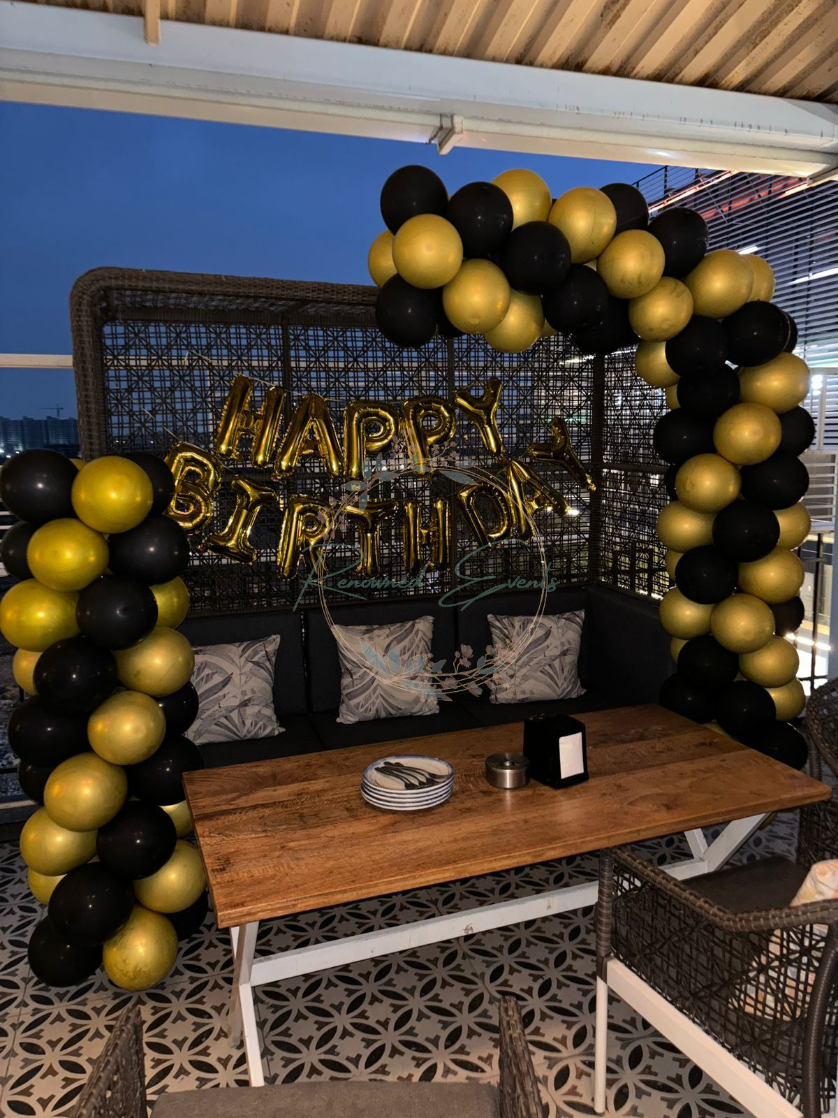 Balloons arch decor for birthday decoration at home
