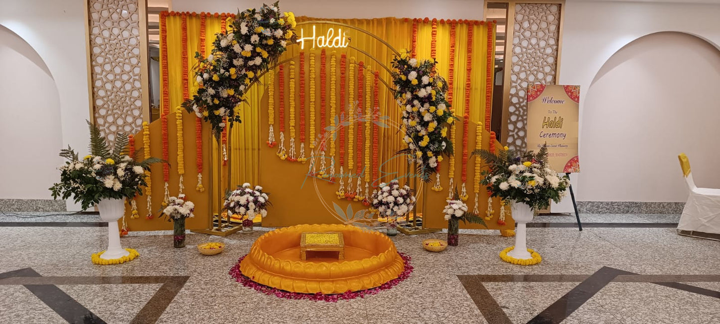 Beautiful Decor on Haldi Ceremony