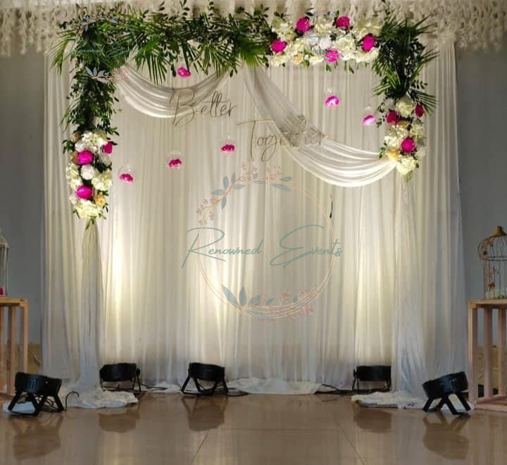 Better Together backdrop with Neon Led