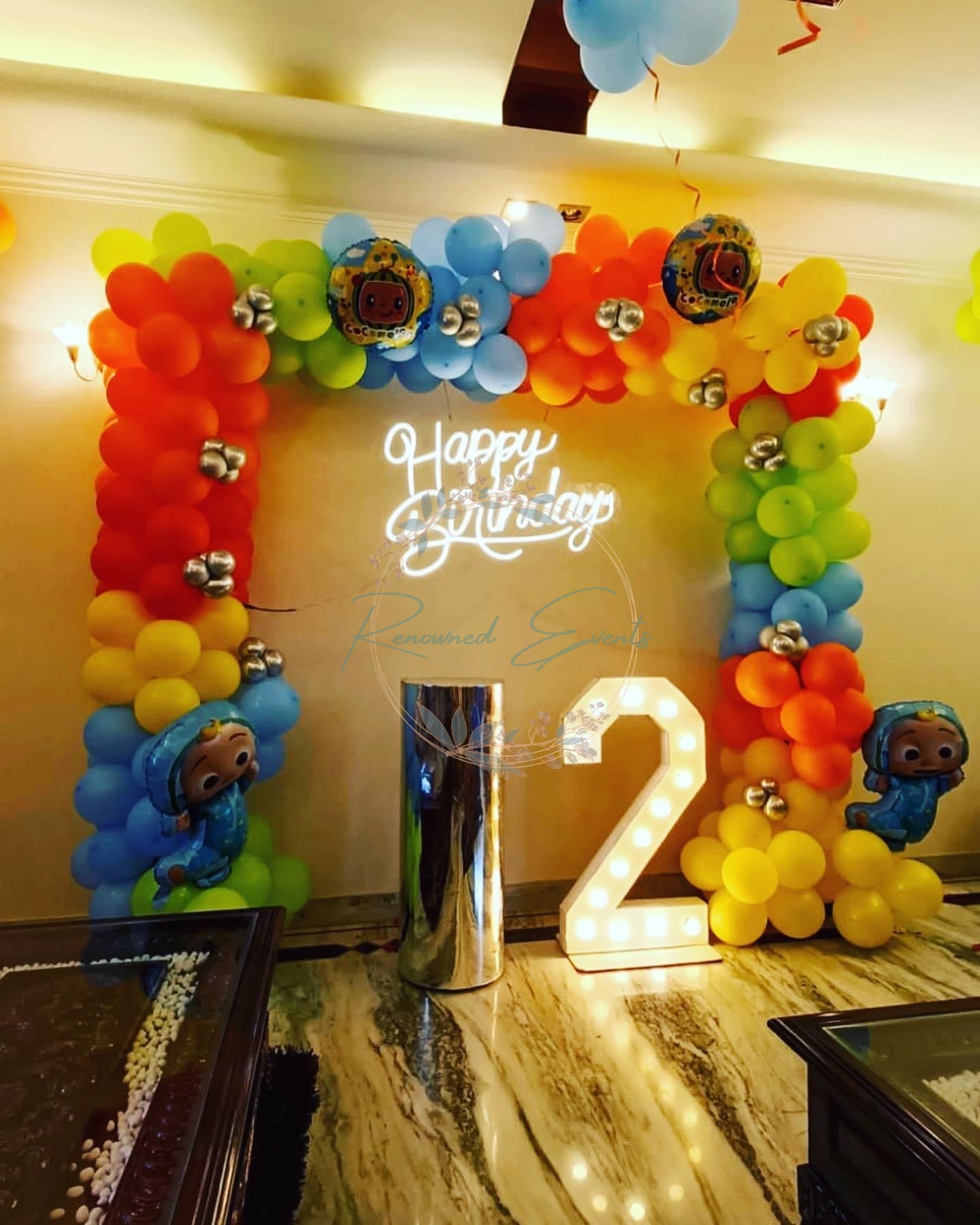 Birthday Boy Decoration with ARCH DECOR on 7 by 7ft Frame