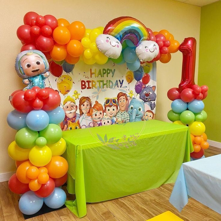 Birthday Boy Decoration with PERSONILED THEME FLEX BANNER THEME FOIL SET