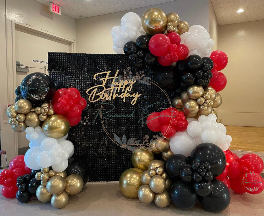 Birthday Decoration with Black Backdrop