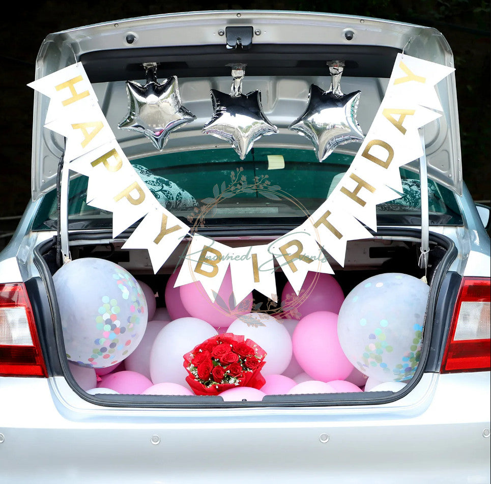 Car Boot Decoration with HB Banner