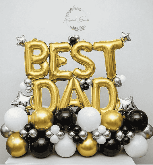 Best Dad Balloon Bouquet – Father’s Day & Birthday Gift for Papa | Elegant Balloon Arrangement