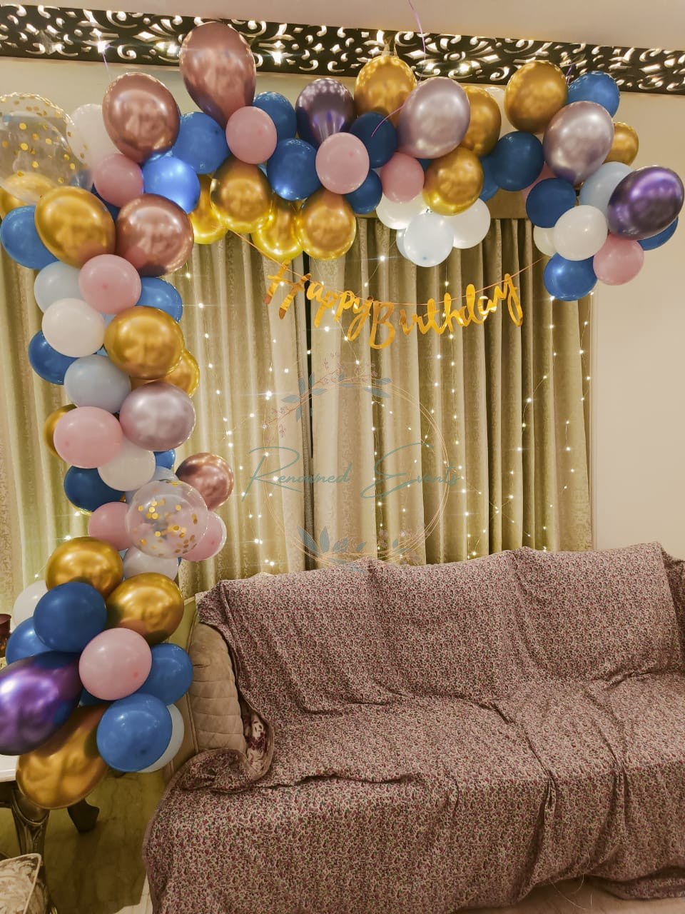 Chrome Balloons Birthday Decor for him