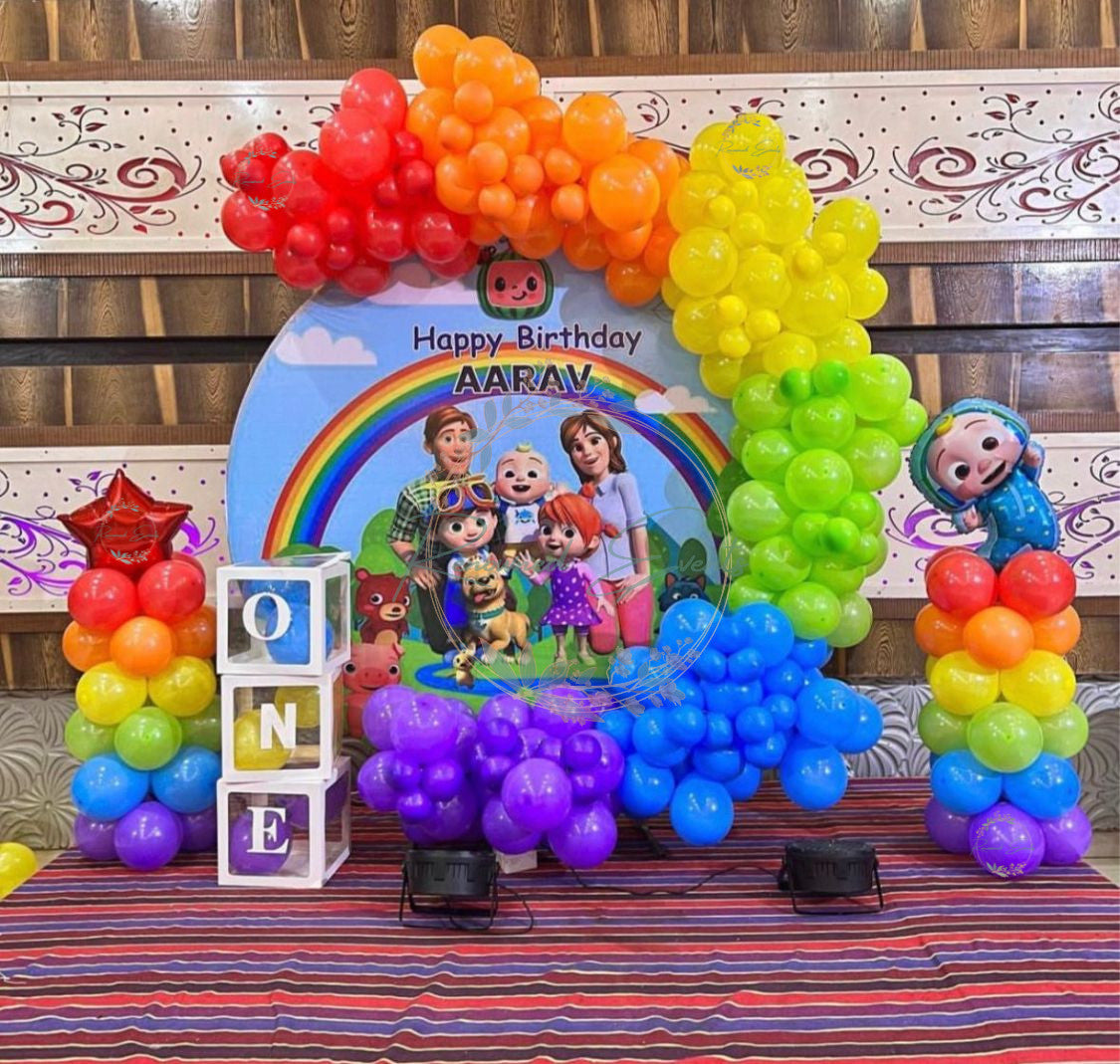 Cocomelon Themed Decoration for His First Birthday