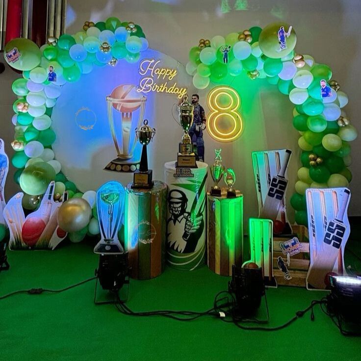Kids Cricket Party Backdrop – Sports-Themed Birthday Decoration