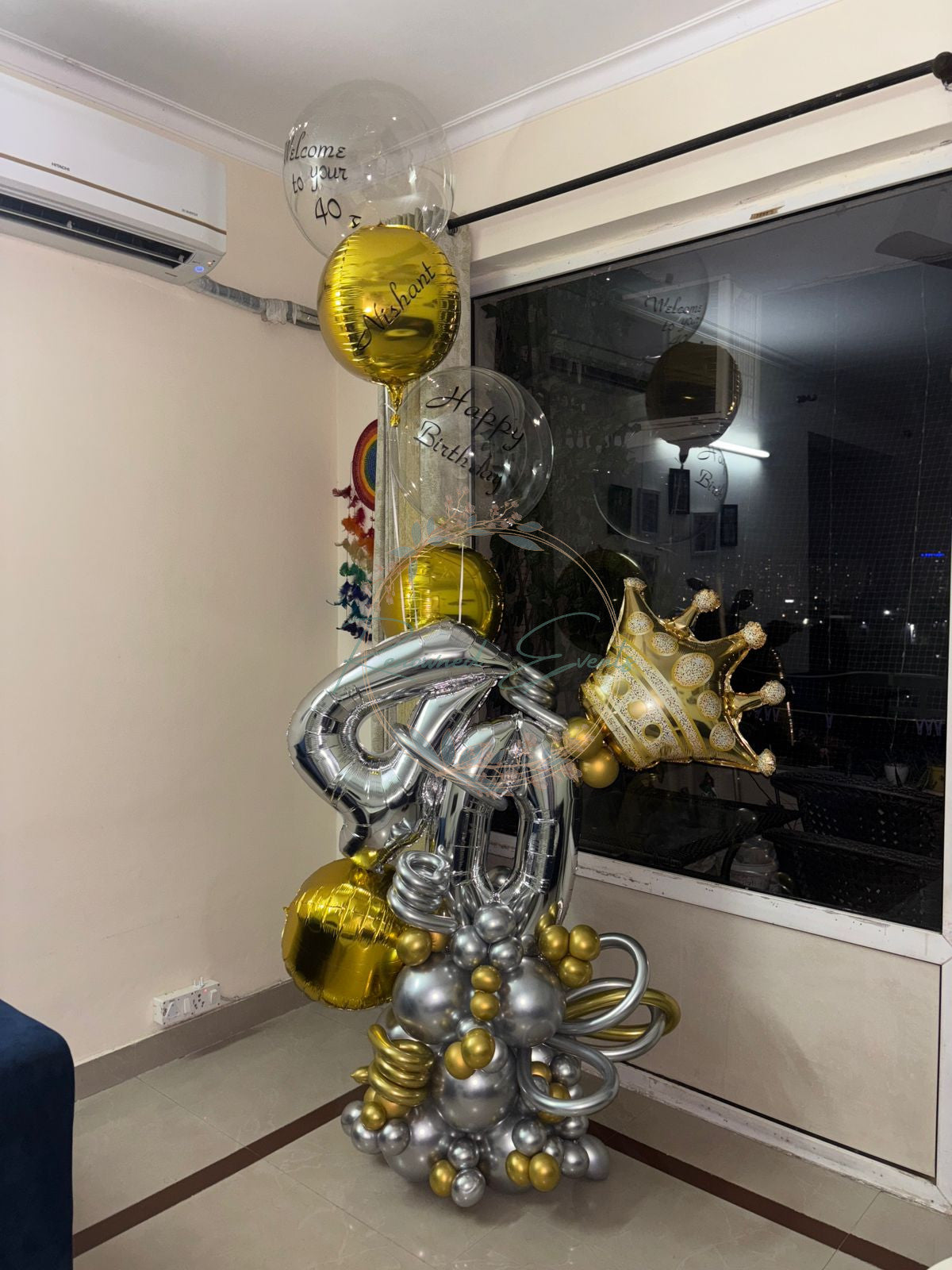 Custom Balloon Bouquet with Personalized Name Stickers