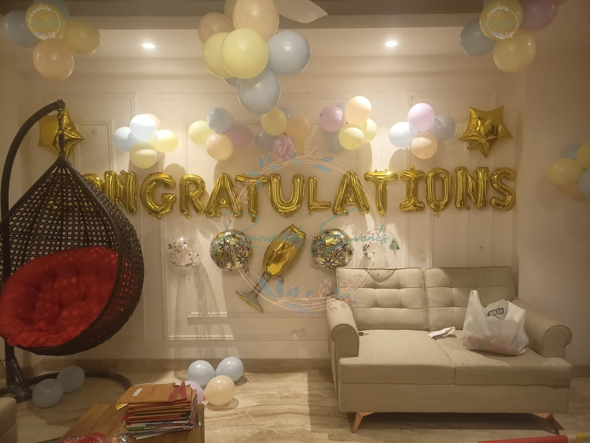 Decoration with Congratulations Banner