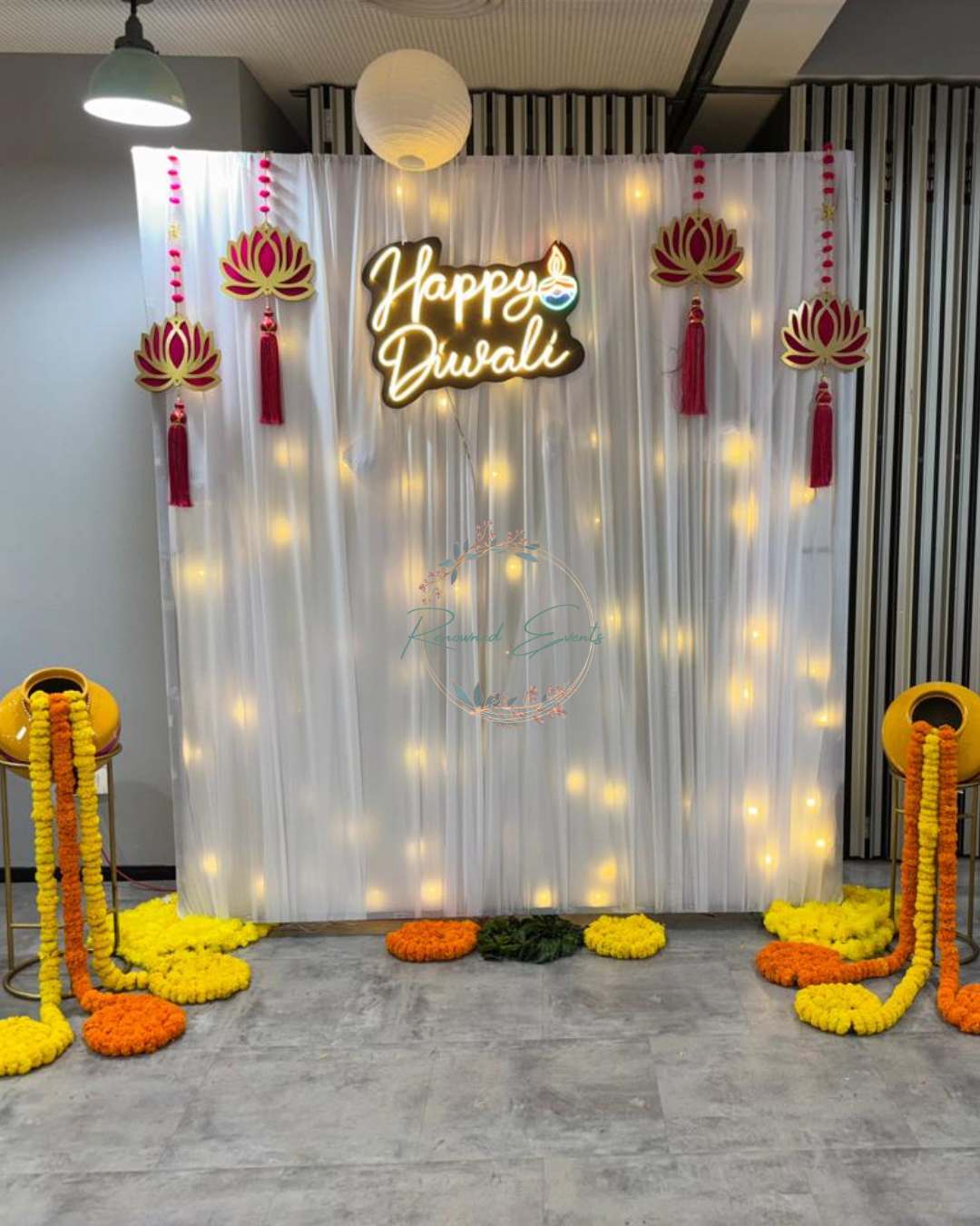 Festive Backdrop for Diwali and Navratri