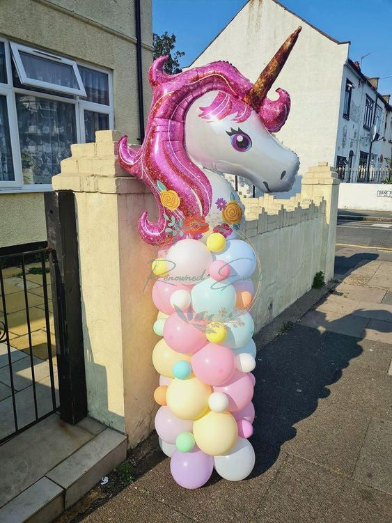 Enchanted Unicorn Foil Balloon Pillar: Elevate Your Celebration"