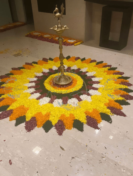 Ganpati Backdrop with Rangoli