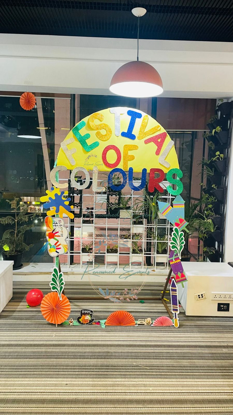 Holi Backdrop for Offices