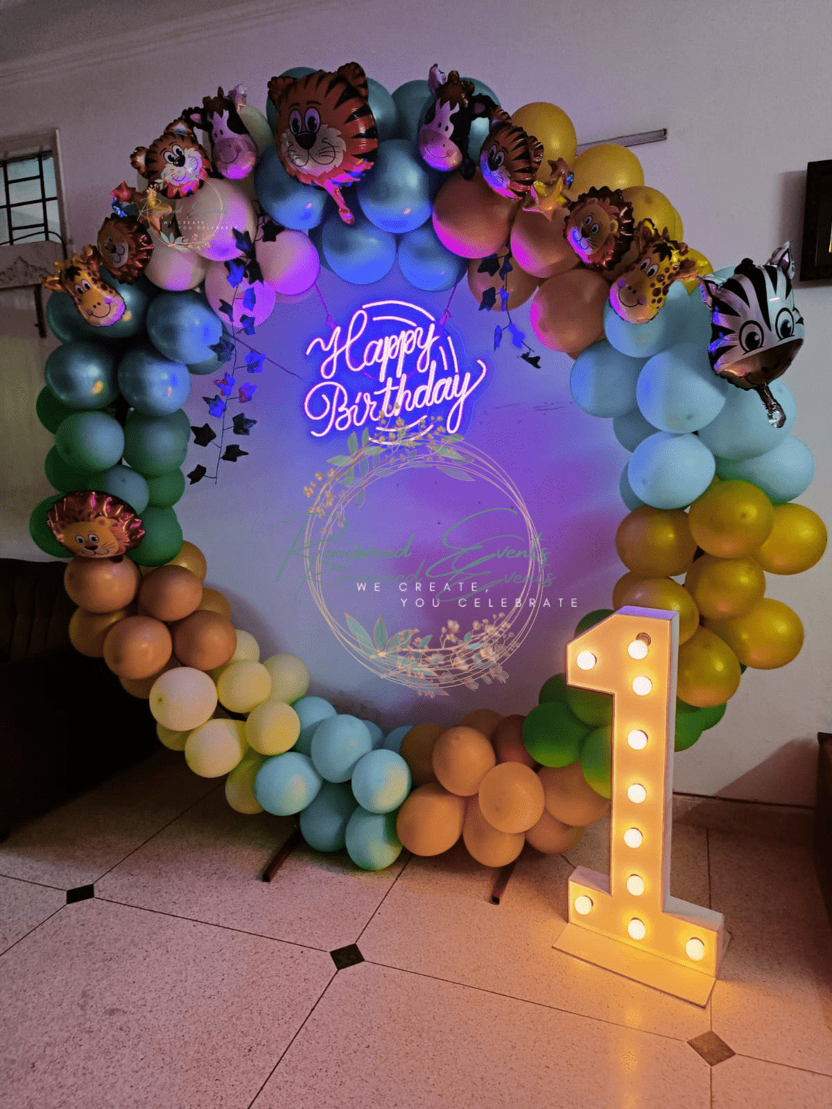 Jungle theme for First birthday celebration