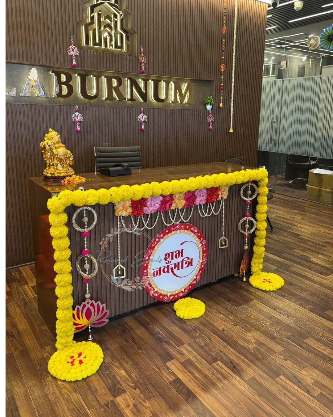 Navratri Decoration for Office reception
