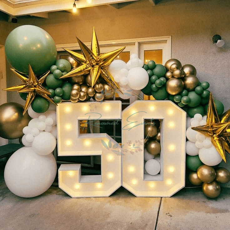 50th Birthday Decoration for Golden Jubilee Celebrations