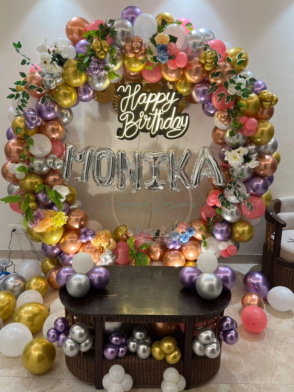 Ring decor with Artificial Flower