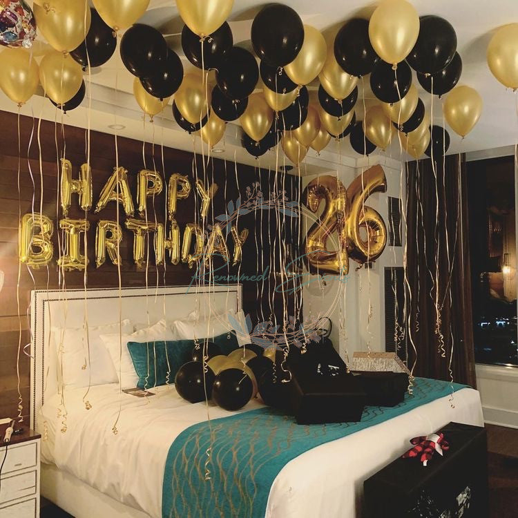 Room Decoration with Metallic Balloons