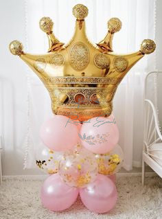 Royal Celebration: Crown Balloon Bouquet for Special Occasions"