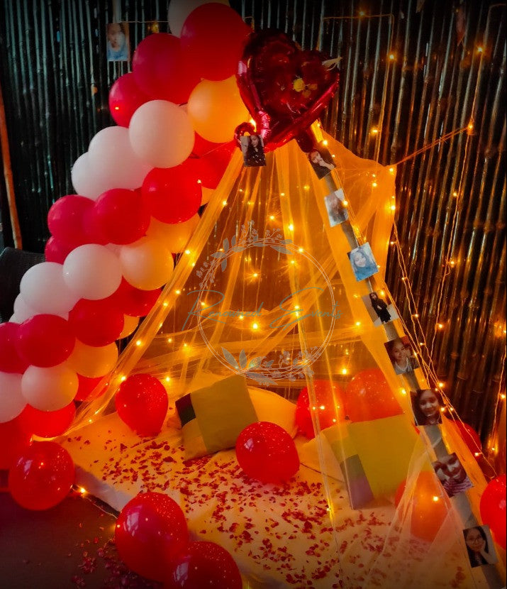 Surprise Proposal Decoration with Canopy Setup