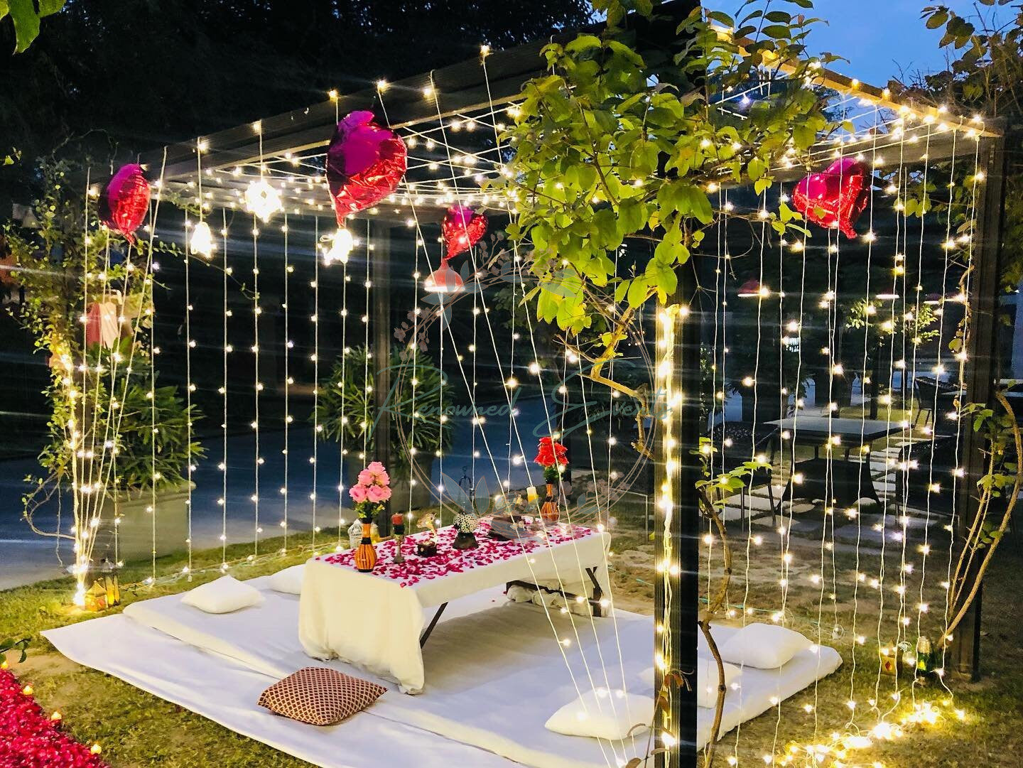Surprise Proposal Decoration with Fairy Lights Decoration