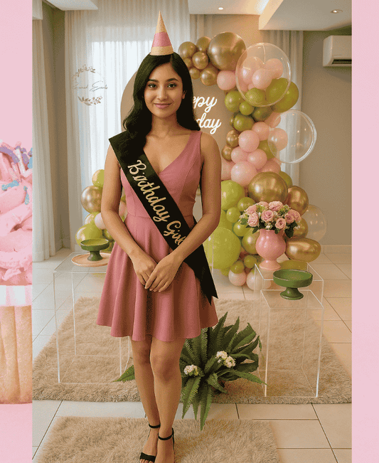 Stylish Birthday Decoration with Modern Balloon Setup for Girl in Delhi NCR