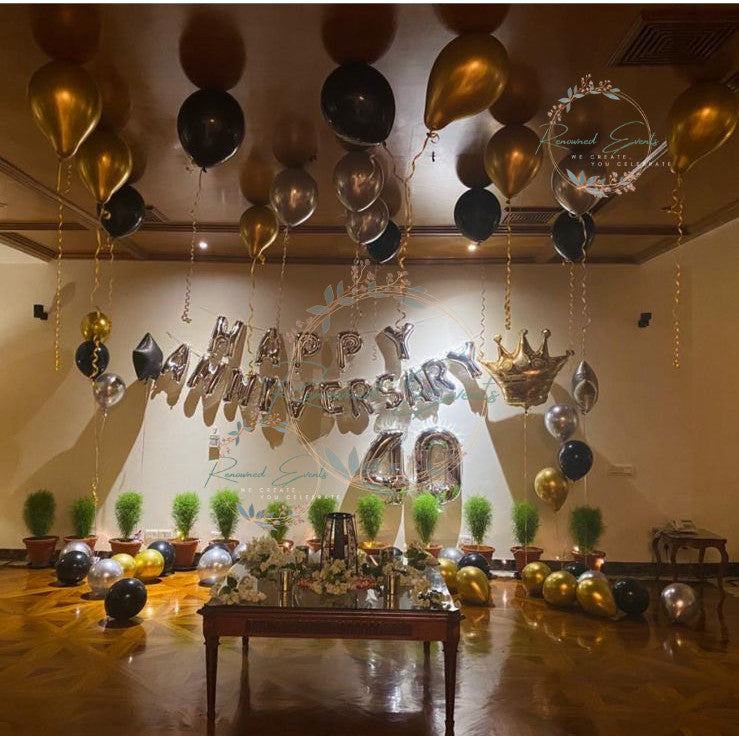 Anniversary Decoration at home with Helium balloons