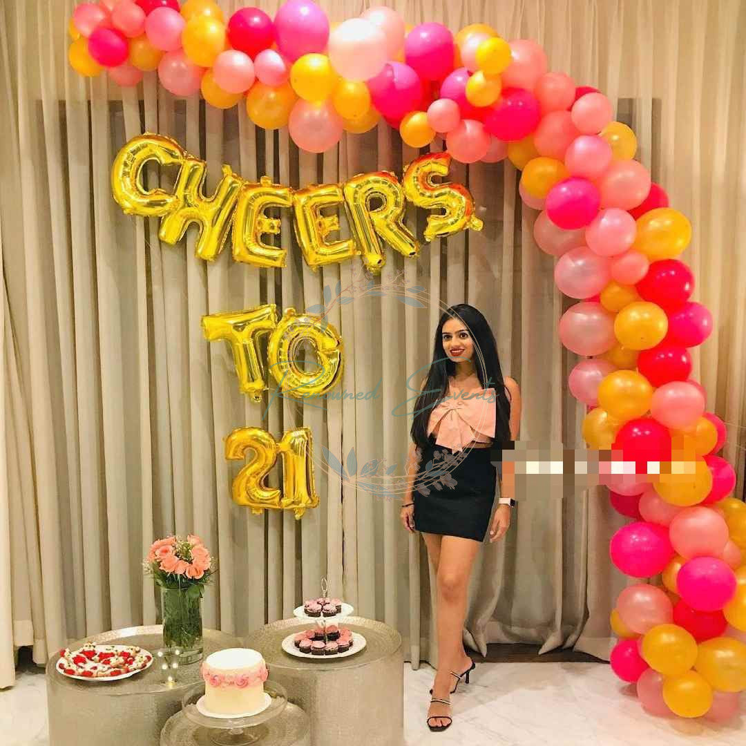 Balloons Arch Decor with Metallic balloons for her