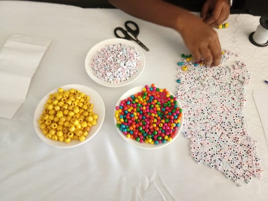 Name Beads Bracelet Making Birthday Party activity for kids