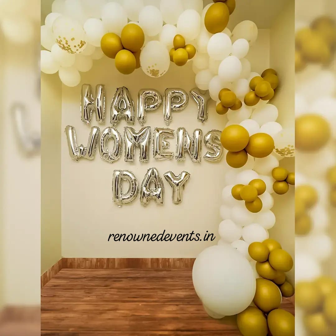 Women's Day celebration stunning balloon arch