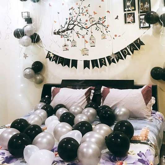 Birthday Room Decoration at Home | Simple Balloon Surprise Setup