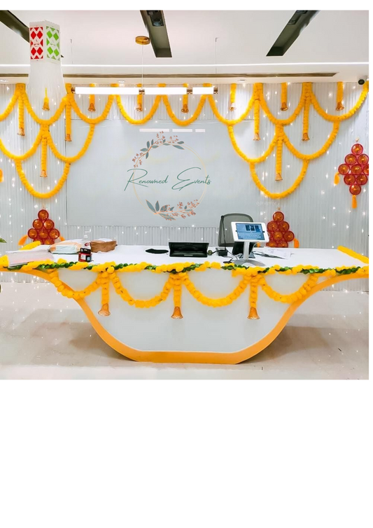 Office Reception Decoration for Diwali and Navratri