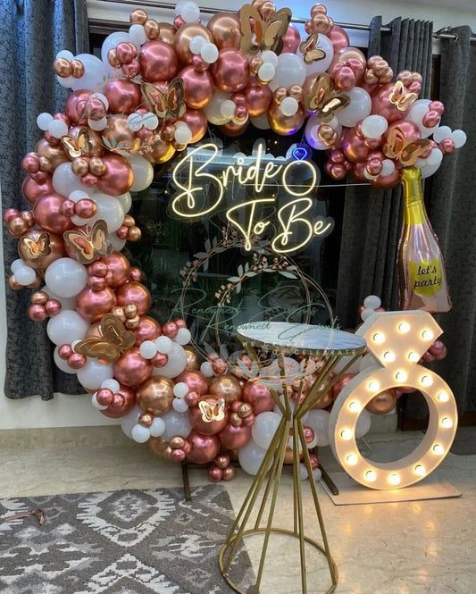 Bachelorette Party Decoration with ARCH, CAKE TABLE & LED