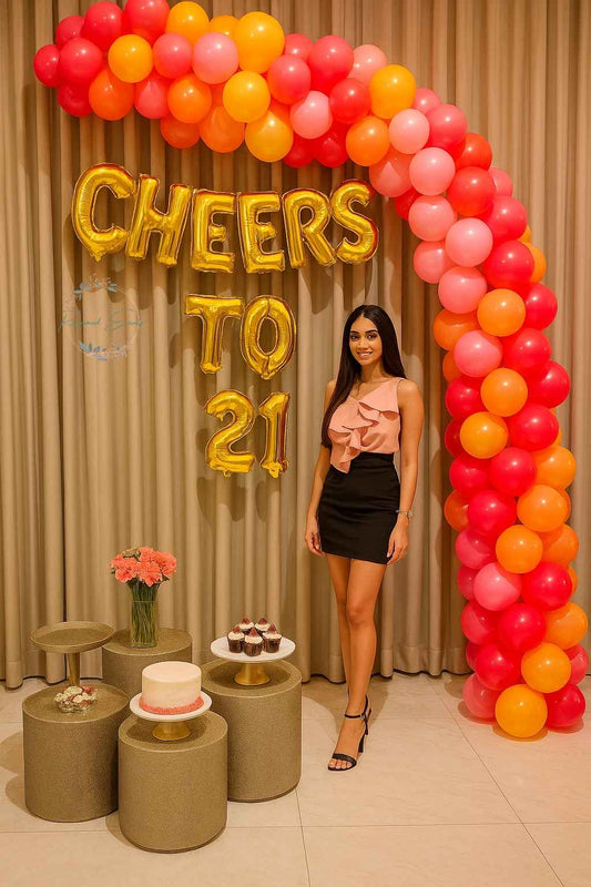 Balloons Arch Decor with Pastel or Metallic Balloons