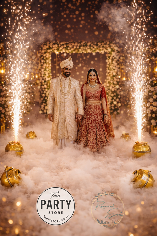 Fog Matka Entry Effect for Weddings, 1st Birthday and Surprise Proposals