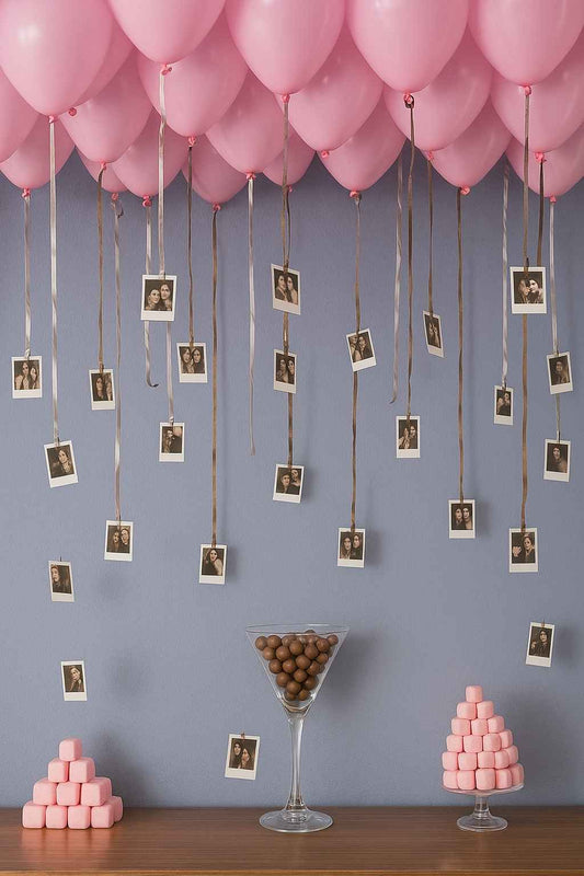 Hanging Photo Prints for Romantic & Birthday Decor set of 12